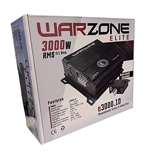 Gravity Audio E3000.1D Warzone 3000W True RMS Car Amplifier Class D Amp 1/2/4 Ohm Stable with Remote Sub Control Gravity Audio E3000.1D Warzone 3000W True RMS Car Amplifier Class D Amp 1/2/4 Ohm Stable with Remote Sub Control